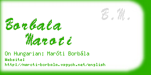 borbala maroti business card